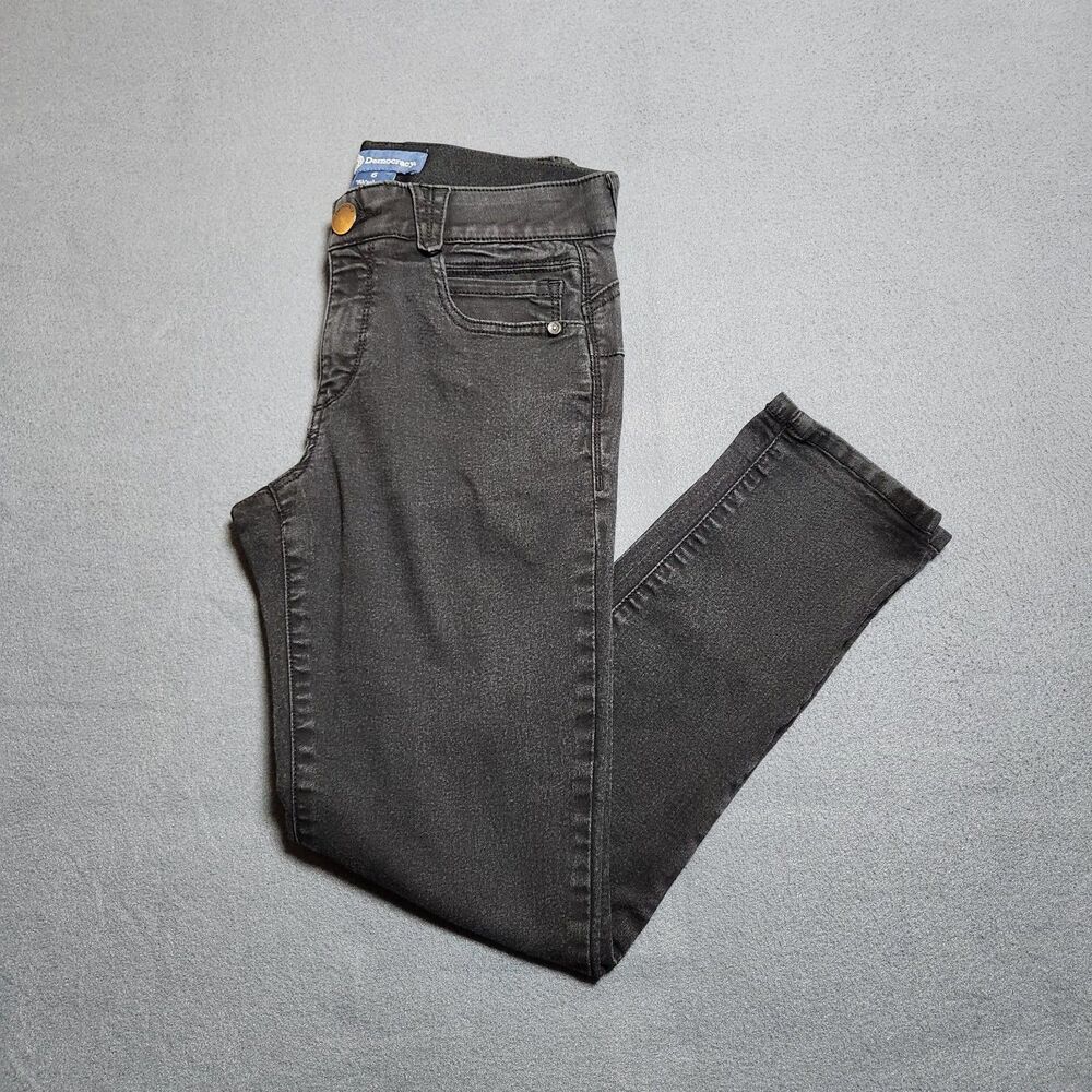Democracy Ab Solution Jeans Women 6 Black Mid Rise Ankle Skimmer